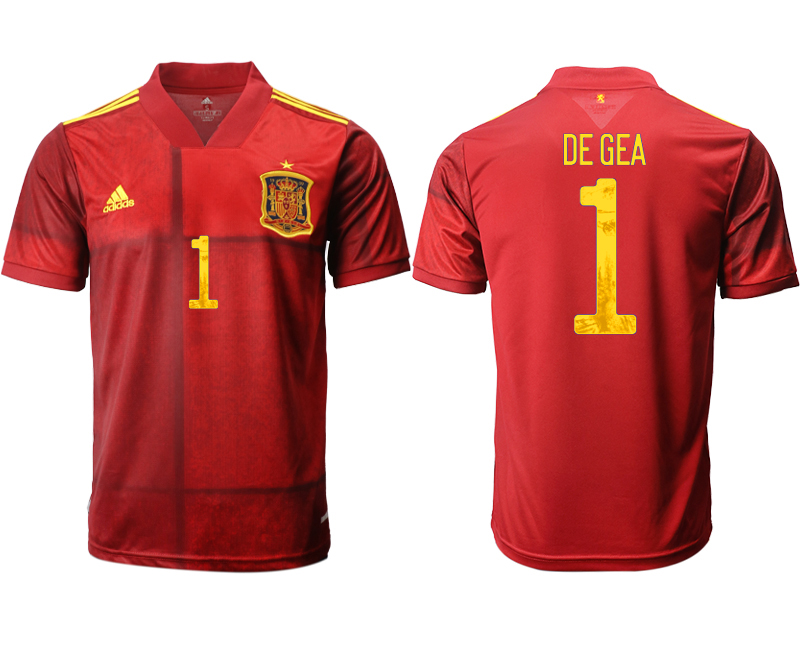 Men 2021 Europe Spain home AAA version #1 soccer jerseys->customized soccer jersey->Custom Jersey